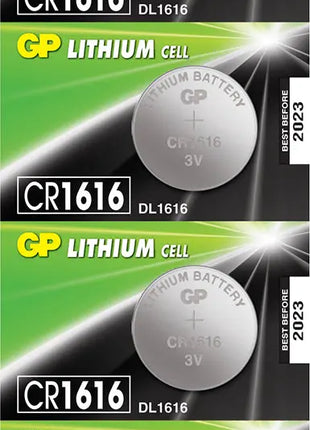 GP CR1616 3V 55mAh 1.6x16.0mmØ 5 Pack GP
