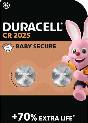 Duracell CR2025 Duracell Lithium Coin Cell 2 Pack Duracell