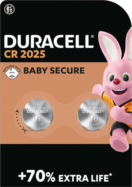Duracell CR2025 Duracell Lithium Coin Cell 2 Pack Duracell