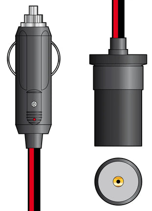 Mercury 12Vdc Cigar lighter Extension Lead 2.0m Mercury