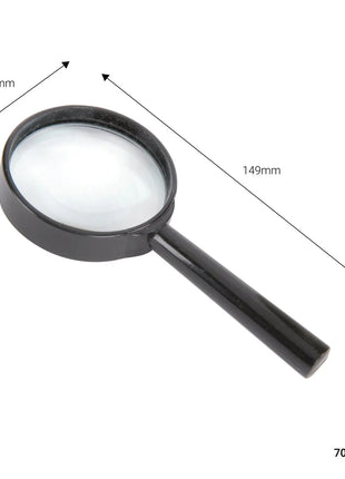 Mercury Handheld Magnifier, 65mmØ Glass Lens, 6x Mercury