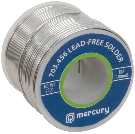 Mercury Lead-free solder, 1.0mmØ, 250g, 37.5m reel Mercury