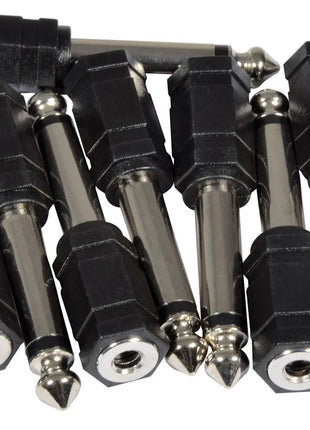 QTX Adaptor 6.3mm Mono Jack Plug - 3.5mm Mono Jack Socket QTX