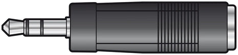 QTX Adaptor 3.5mm Stereo Jack Plug - 6.3mm Stereo Socket QTX