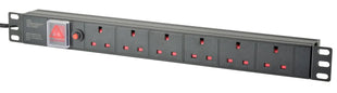 Adastra 1U Rackmount 6-Gang UK Power Distribution Unit + Breaker + 1.8m Lead Adastra