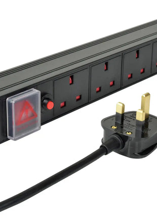 Adastra 1U Rackmount 6-Gang UK Power Distribution Unit + Breaker + 1.8m Lead Adastra
