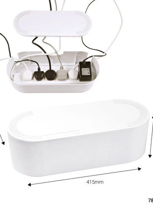 D-Line Cable Tidy Unit Large White D-Line