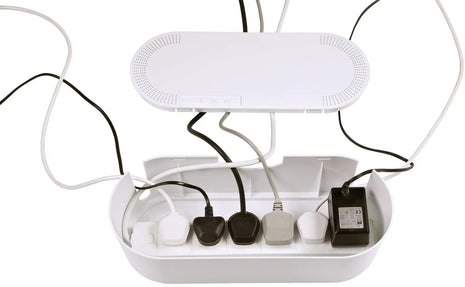 D-Line Cable Tidy Unit Large White D-Line