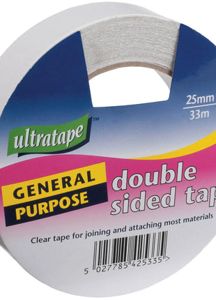 Ultra Tape Double Sided Tape 25mm x 33m Ultra Tape