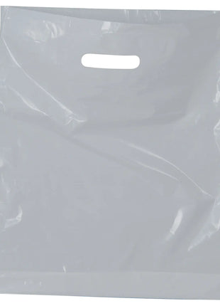 Unbranded White Carrier Bag, 380 x 457 x 75mm (15" x 18" x 3 " approx), 30 microns Unbranded
