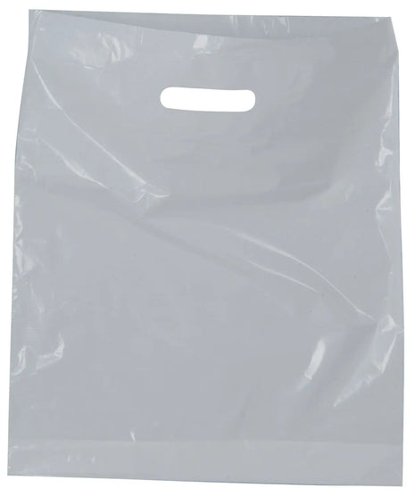 Unbranded White Carrier Bag, 380 x 457 x 75mm (15" x 18" x 3 " approx), 30 microns Unbranded