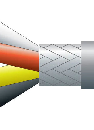 Mercury 4 core braided screen, 4 x 7/0.2mm, 112/0.12mm, 5.5mmØ, Grey, 100m Mercury