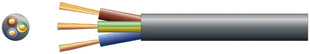 Mercury 3 core round mains PVC, 3 x 16/0.2mm, 3A, 5.6mmØ, Black, 50m Mercury
