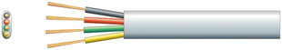 Mercury 4 core Flat Tel/Data Cable, 4 x (7 x 0.15mmØ) Mercury