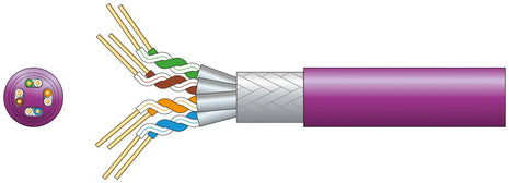 Mercury Cat6a S/FTP LSZH Network Cable 305m Lilac Mercury