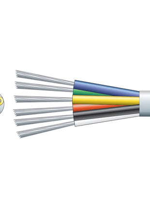Mercury 6 Core Alarm Cable TCCA Conductor White 100m Mercury
