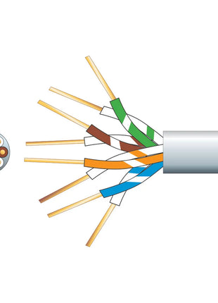 Mercury 4 Pairs Telephone Cable CCS White 100m Mercury