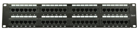 Adastra 48-Port CAT6 IDC Patch Panel 2U + Cable Management Adastra