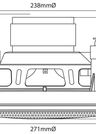 Adastra CC8V 100V Ceiling Speaker with Control 8 Inch Adastra