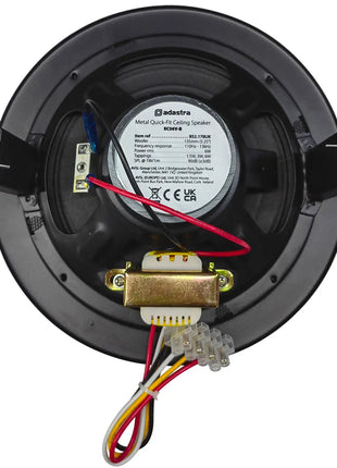 Adastra Metal Quick Fit 100V Ceiling Speaker 5.25in 6W black Adastra
