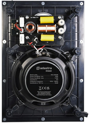 Adastra KS660 High Output In-wall Speaker 6.5" 60W Adastra