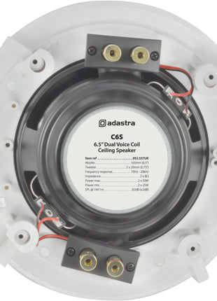 Adastra 6.5" Dual voice coil ceiling speaker with dual tweeters Adastra