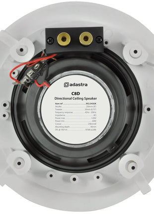 Adastra 20cm (8") ceiling speaker with directional tweeter/ Single Adastra