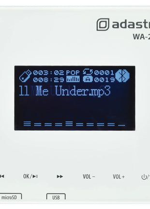 Adastra WA-215 Wall Amp with USB/microSD player, FM + Bluetooth Adastra