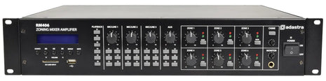 Adastra RM406 Mixer-Amp 100V 6 x 40W + USB/SD/FM/BT Adastra
