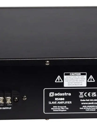 Adastra RS480 Slave Amplifier 100V Adastra