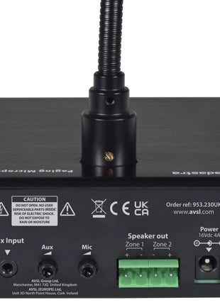 Adastra COM230 Paging Station with 2 x 30W Amplifier Adastra