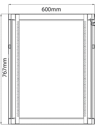 Adastra Rack Cabinet 15U x 450mm Deep Adastra