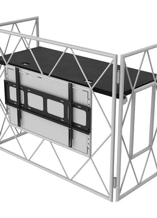 Ultimax Truss Booth-WH Aluminium Truss DJ Booth c/w VERSA TV mount and Shelf