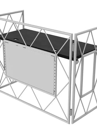 Ultimax Truss Booth-WH Aluminium Truss DJ Booth c/w VERSA TV mount and Shelf
