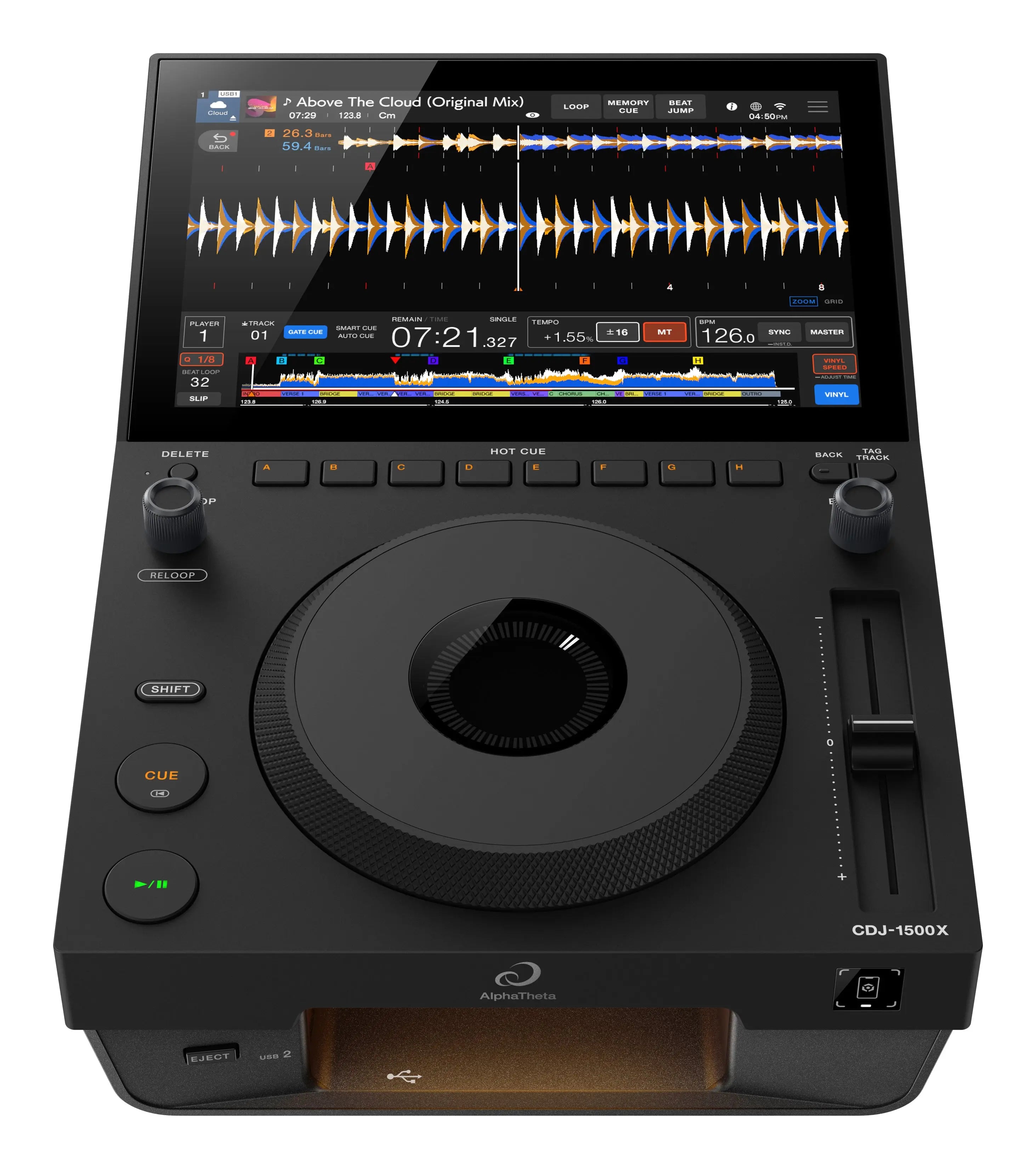 AlphaTheta CDJ-1500X - DJ Multi Player - 10.1 Touchscreen