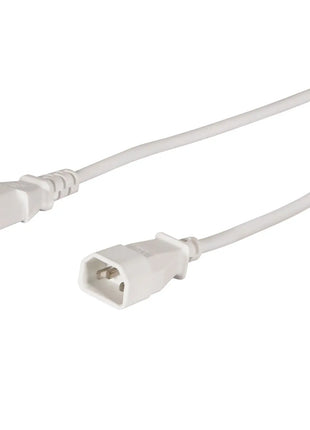 LEDJ 0.5m IEC Male - IEC Female Cable (White Sheath)