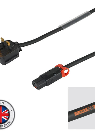 Elumen8 1m 1mm H07RN-F 13A Male – C13 IEC Lock Cable