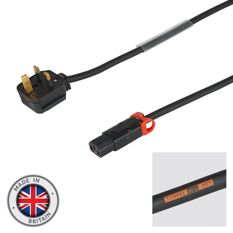 Elumen8 5m 1mm H07RN-F 13A Male – C13 IEC Lock Cable