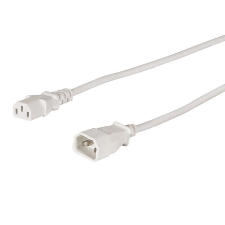 LEDJ 5m IEC Male - IEC Female Cable (White Sheath)