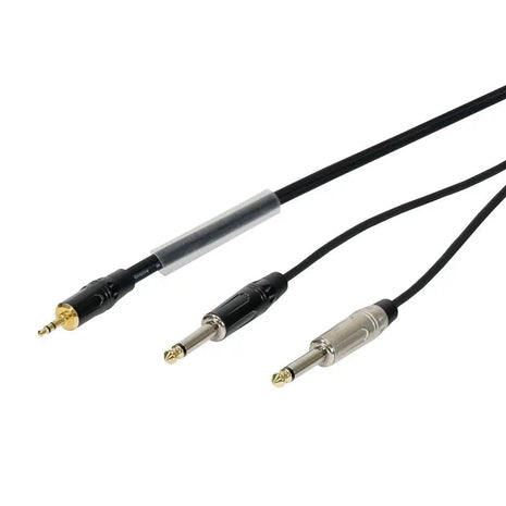 W Audio 3m 3.5mm Stereo Jack - 2 x 6.35mm Mono Jack Cable
