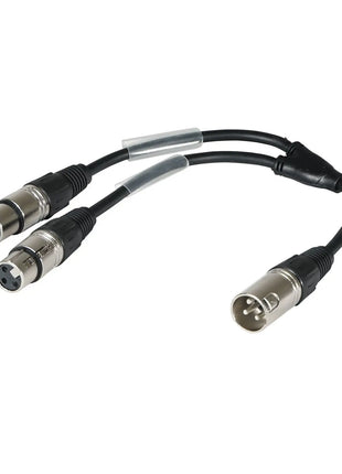 W Audio 0.25m XLR Male - 2 x XLR Female Cable