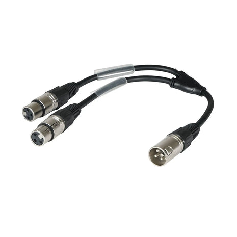 W Audio 0.25m XLR Male - 2 x XLR Female Cable