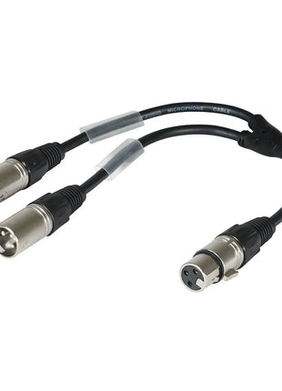 W Audio 0.25m XLR Female - 2 x XLR Male Cable