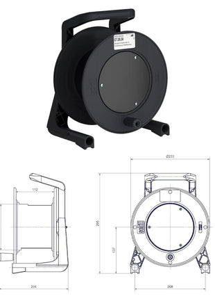 Schill Empty Cable Reel with Blank Plate GT235.SO