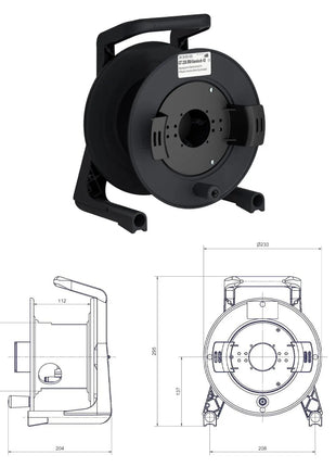 Schill Empty Cable Reel with Auxiliary Winder GT235.RM