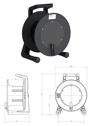 Schill Empty Cable Reel with Blank Plate GT380.SO