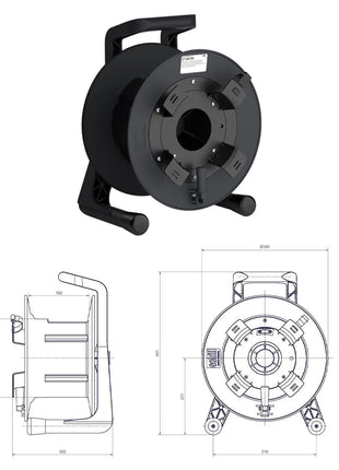 Schill Empty Cable Reel with Auxiliary Winder GT380.RM