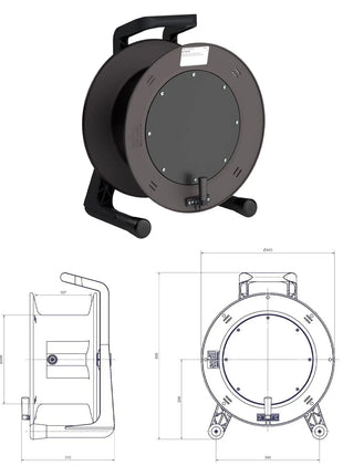 Schill Empty Cable Reel with Blank Plate GT450.SO