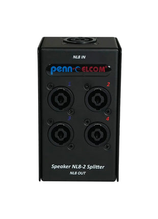 Penn Elcom 4-Way speakON Splitter Box with Feed Thru (R2SP82G2)
