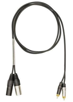 W Audio 3m 2 x Phono - 2 x XLR Male Cable